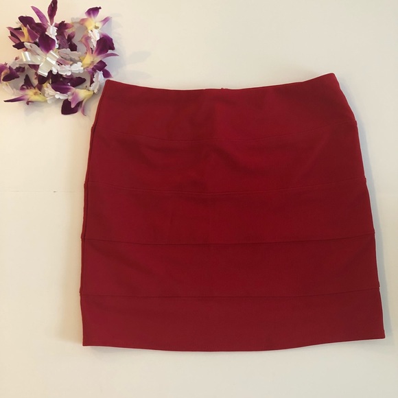 Love Culture Dresses & Skirts - Beautiful red mini skirt with pleats
